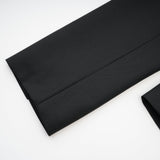 Luciana Blazer Black Wool Double Breasted Cinched & Padded