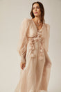 Lucie fauxfloral embellished midi dress