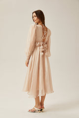 Lucie fauxfloral embellished midi dress