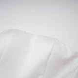 Lucie white petallayered strapless corset mini dress