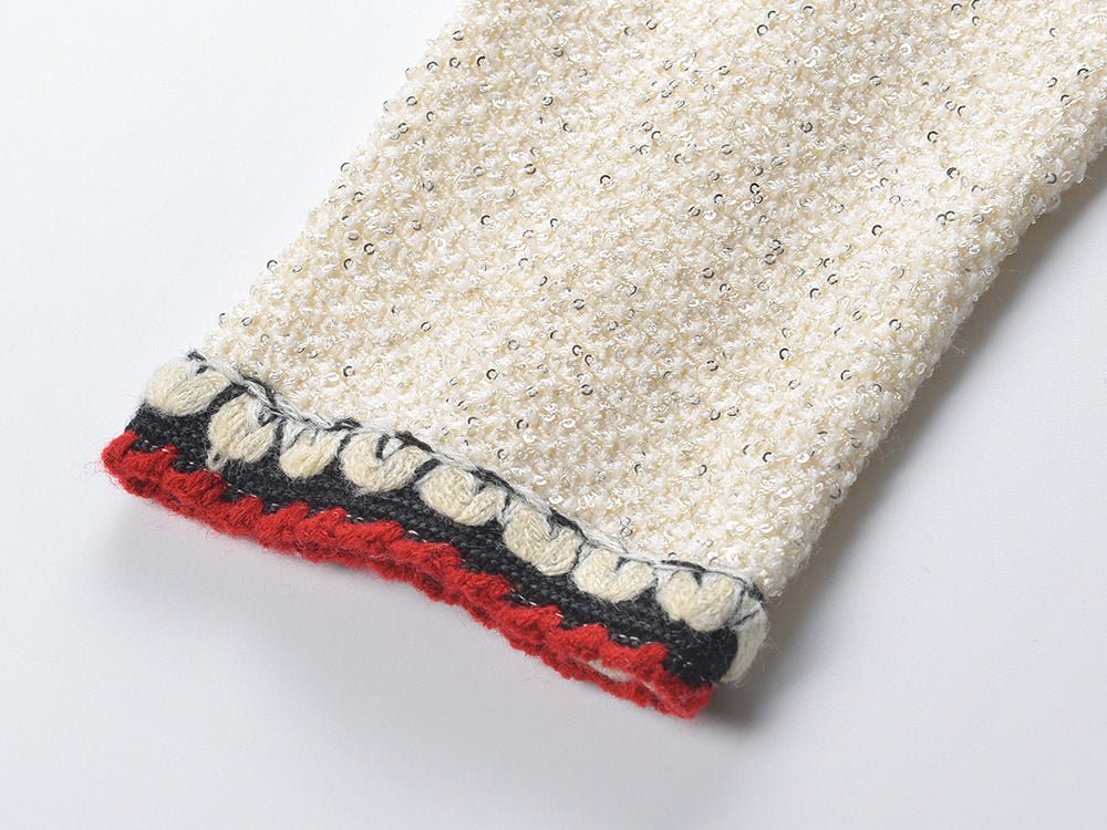 Lucienne Tweed Jacket – Embroidered Trim – Decorative Buttons – Tailored Fit