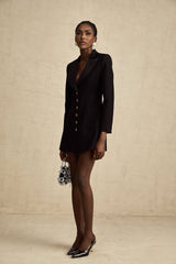 Lucrezia Blazer Black Single Breasted Dress