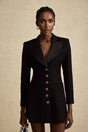Lucrezia Blazer Black Single Breasted Dress