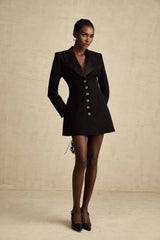 Lucrezia Blazer Black Single Breasted Dress