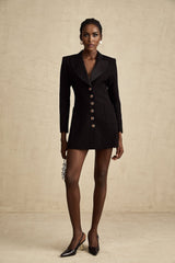 Lucrezia Blazer Black Single Breasted Dress