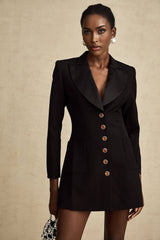 Lucrezia Blazer Black Single Breasted Dress