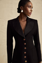 Lucrezia Blazer Black Single Breasted Dress