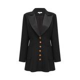 Lucrezia Blazer Black Single Breasted Dress