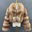Luxury Short Fox Fur Jacket – Golden Brown