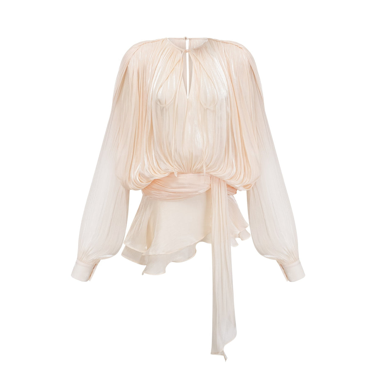 Macy Mini Dress with Twist Design and Ruffled Hem