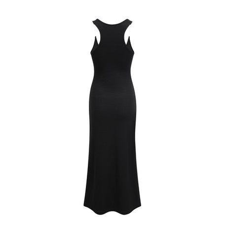 Madeleine invisiblestrap ribbed maxi dress