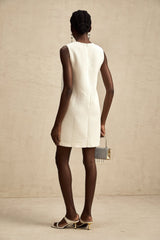 Madeline Mini Dress Madeline White Embroidered Cut Out Beaded