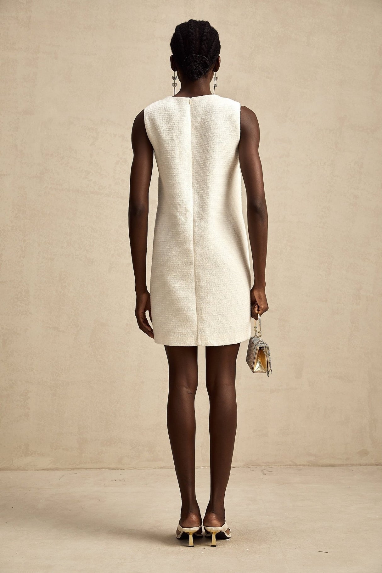 Madeline Mini Dress Madeline White Embroidered Cut Out Beaded