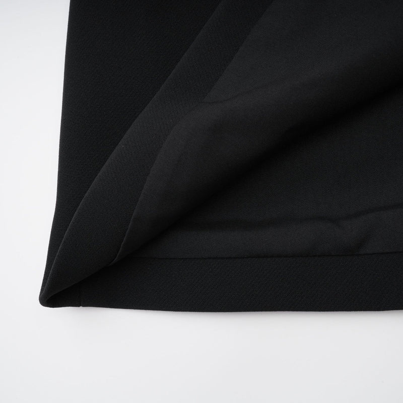 Madelyn Mini Dress Black Wool Velvet Bow Low Back