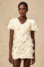 Madelyn Mini Dress Neutral A - line Butterfly Applique