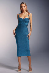 Madisyn Blue Bodycon Maxi Dress