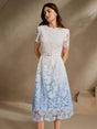 Madisyn Midi Dress - Round Neck - Formal & Evening - Flared Hem - High Waist - Elegant Style