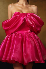 Madisyn Pink Off-Shoulder Flounce Mini Dress