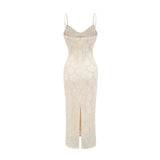 Madisyn Sleeveless V Neck Midi Dress