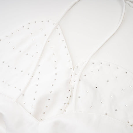 Maëlle fauxpearl embellished top
