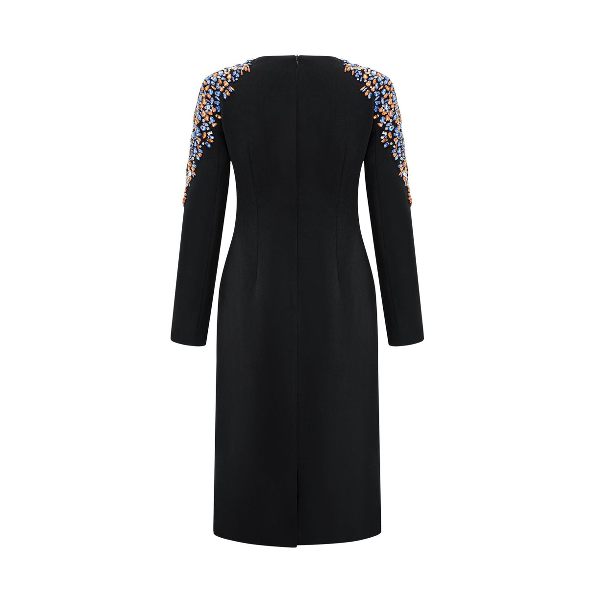 Maëlys black crystalembellished midi dress