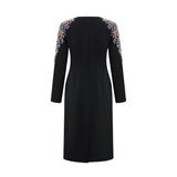 Maëlys black crystalembellished midi dress