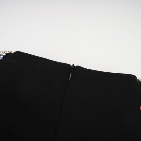 Maëlys black crystalembellished midi dress