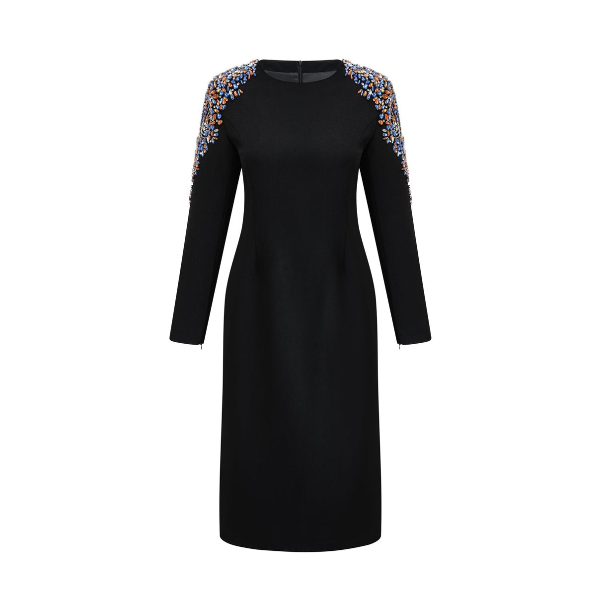 Maëlys black crystalembellished midi dress