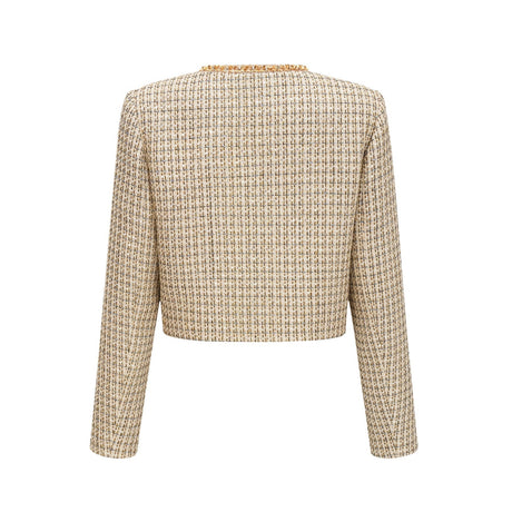 Maeve Jacket & Skirt Gold Tweed Sequin Set
