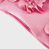 Magali bowtie fauxflower embellished sleeveless maxi dress in Pink