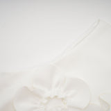 Magali bowtie fauxflower embellished sleeveless maxi dress in White