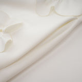 Magali bowtie fauxflower embellished sleeveless maxi dress in White