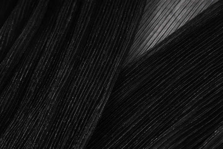 Maia Maxi Dress - Layered Design - Pleated V - neckline - Fitted Bodice - Flared Skirt - Sheer Details