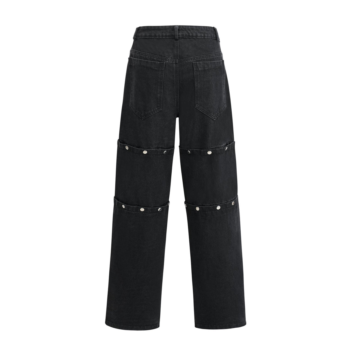 Malaya Jeans Black Buttoned Wide Leg