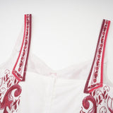Malia Mini Dress Red & White Graphic Print Flare