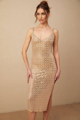 Malia Spaghetti Straps V - Neck Midi Dress