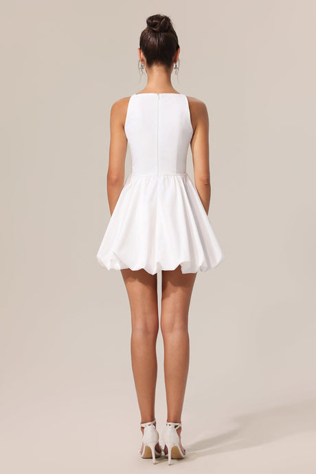 Malia White Sleeveless Hollow Out Dress