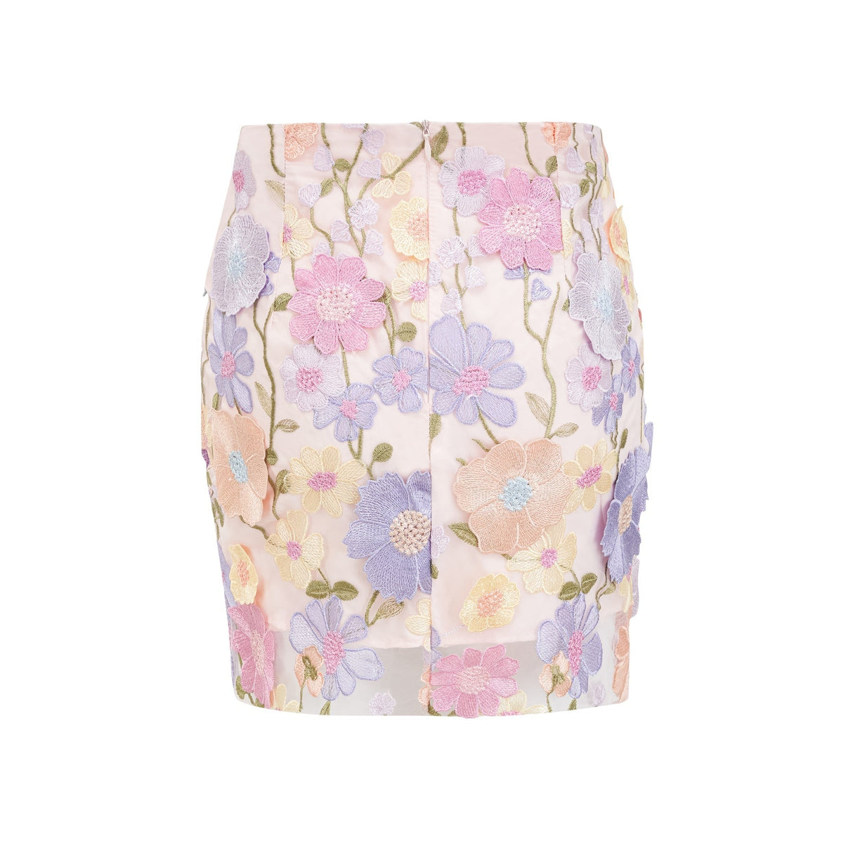 Malika petal embroidered top  skirt matching set