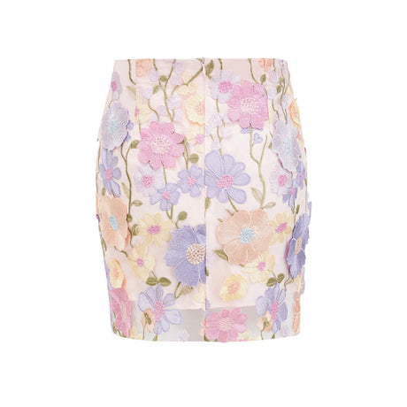 Malika petal embroidered top  skirt matching set