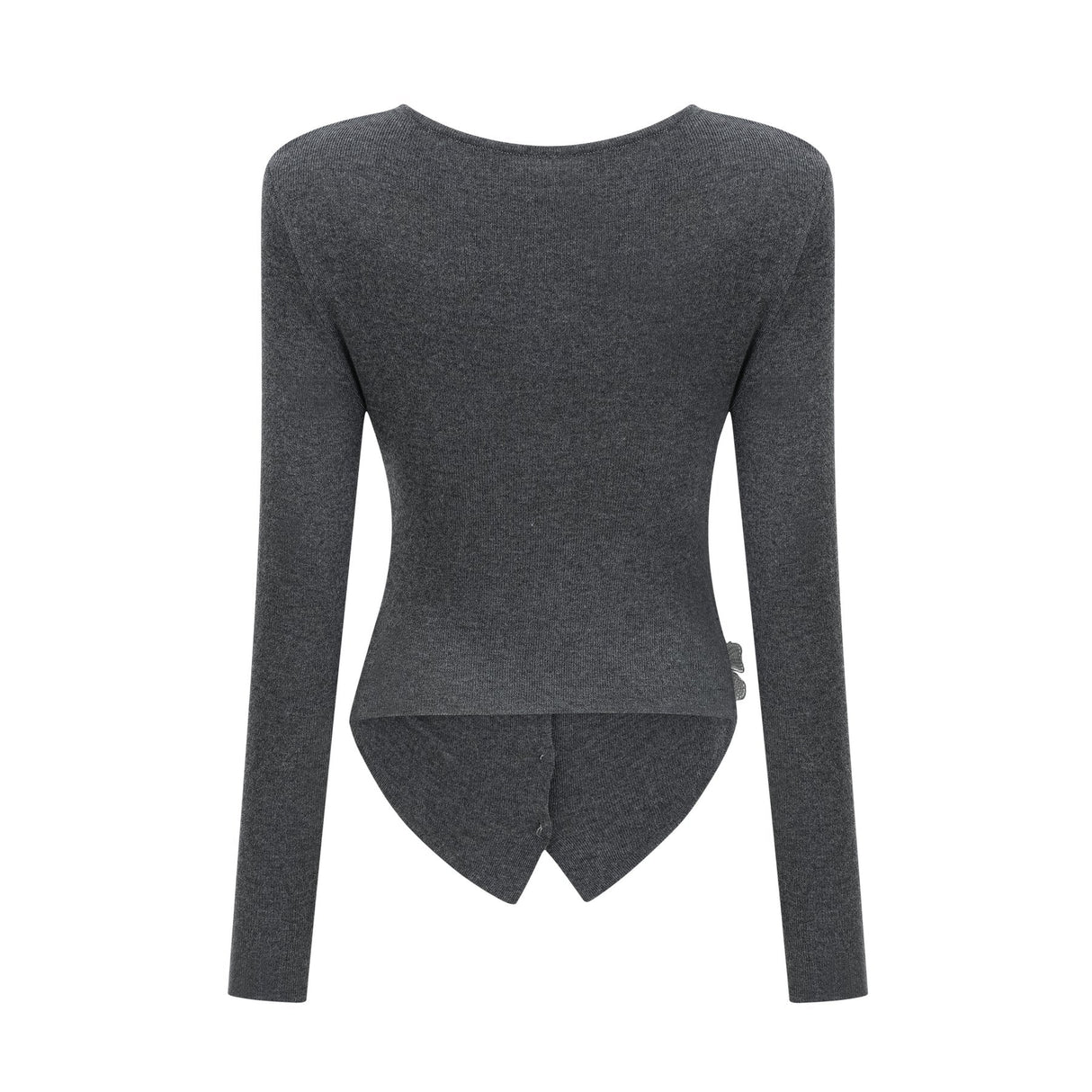 Malina Cardigan Grey Butterfly Sequin Motif & Rhinestone Detail