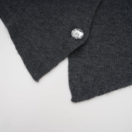 Malina Cardigan Grey Butterfly Sequin Motif & Rhinestone Detail