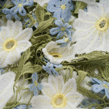 Mallory Midi Dress Green Multicolor Floral Embroidery Ruffle Detailing