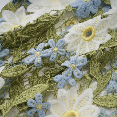 Mallory Midi Dress Green Multicolor Floral Embroidery Ruffle Detailing