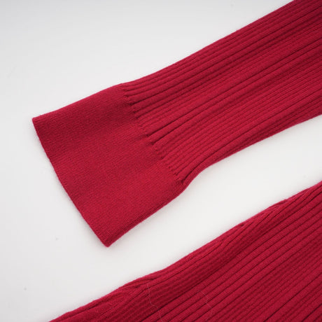 Mallory Midi Dress Red Crystal Embellished Scoop Neck
