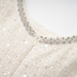 Manon blue tweed sequined mini dress
