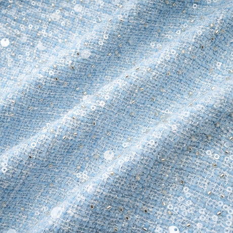 Manon blue tweed sequined mini dress