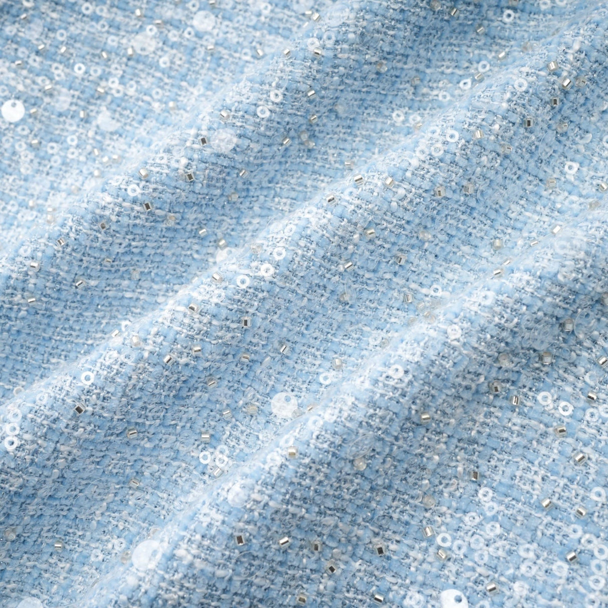 Manon blue tweed sequined mini dress