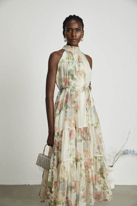 Manon layered floralprint midi dress