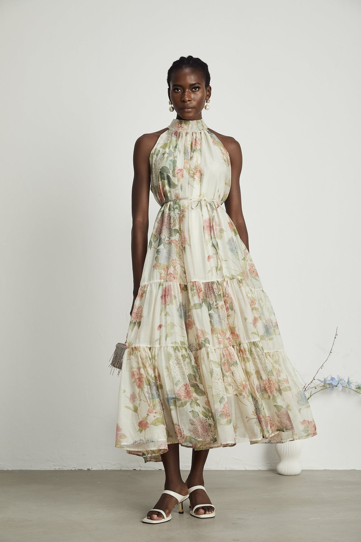 Manon layered floralprint midi dress