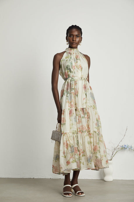 Manon layered floralprint midi dress